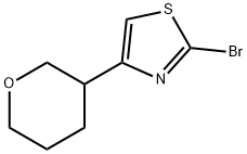 2-bromo-4-(oxan-3-yl)-1,3-thiazole Structure