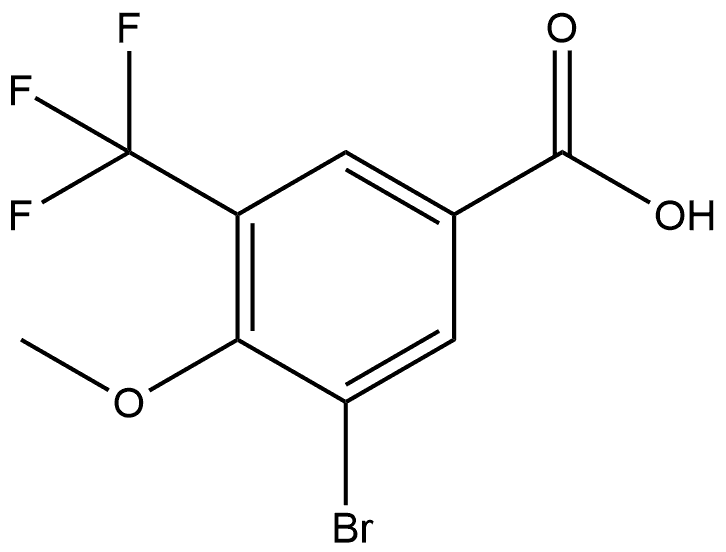 3-Bromo-4-methoxy-5-(trifluoromethyl)benzoic acid Structure