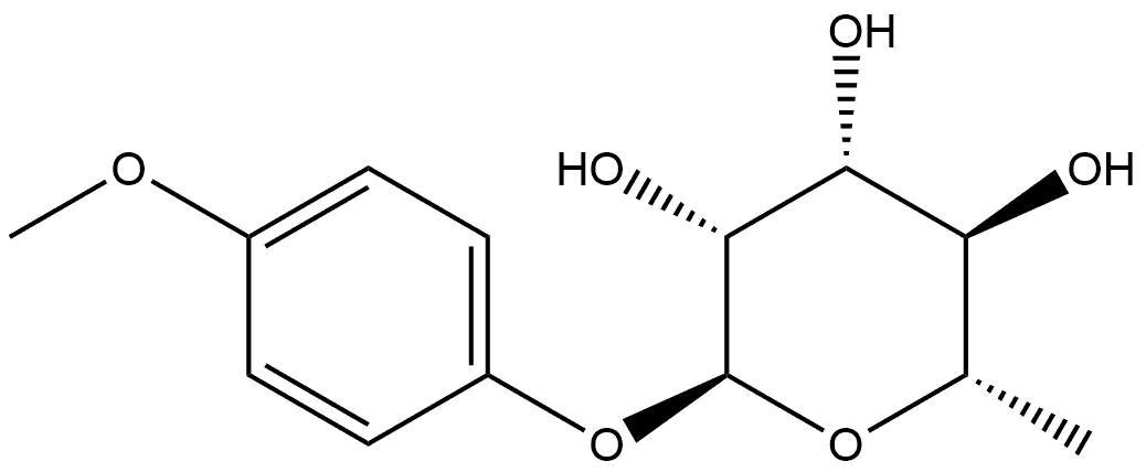 α-L-Mannopyranoside, 4-methoxyphenyl 6-deoxy- Structure