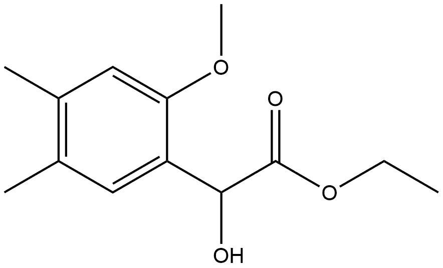 Ethyl α-hydroxy-2-methoxy-4,5-dimethylbenzeneacetate Structure