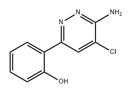 Phenol, 2-(6-amino-5-chloro-3-pyridazinyl)- Structure