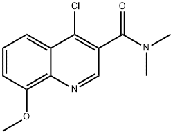 3-Quinolinecarboxamide, 4-chloro-8-methoxy-N,N-dimethyl- Structure