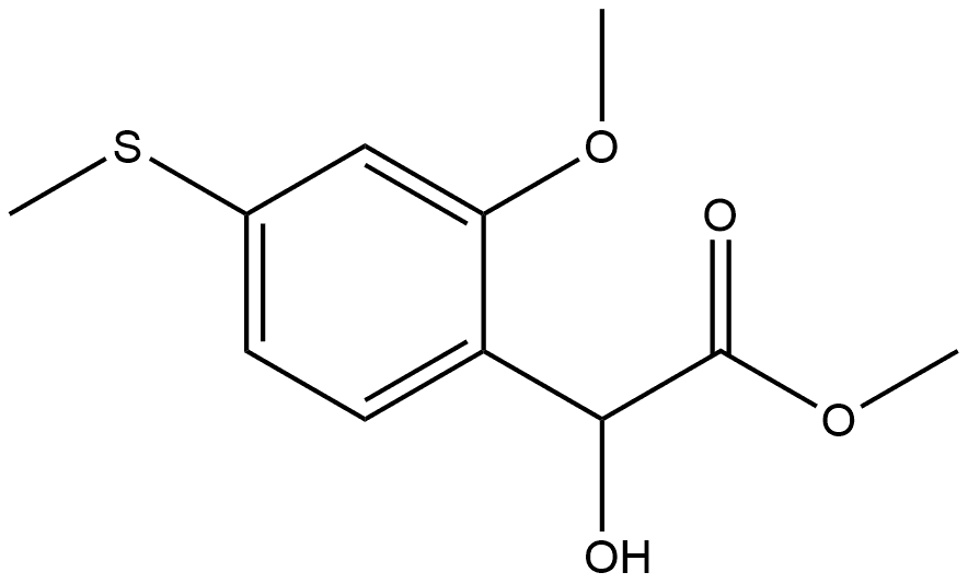 Methyl α-hydroxy-2-methoxy-4-(methylthio)benzeneacetate Structure