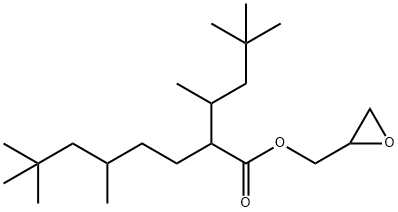 Octanoic acid, 5,7,7-trimethyl-2-(1,3,3-trimethylbutyl)-, 2-oxiranylmethyl ester Structure