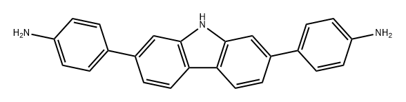 Benzenamine, 4,4'-(9H-carbazole-2,7-diyl)bis- Structure