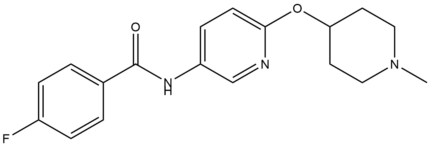 4-Fluoro-N-[6-[(1-methyl-4-piperidinyl)oxy]-3-pyridinyl]benzamide Structure