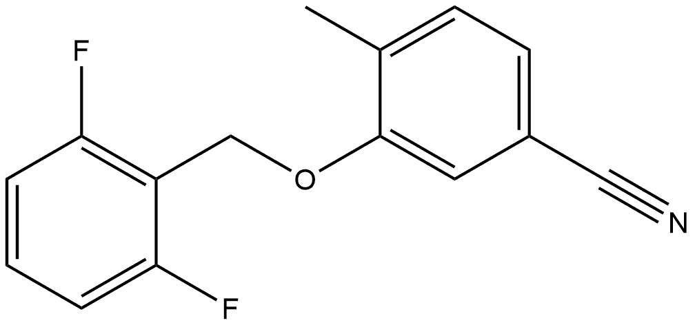3-[(2,6-Difluorophenyl)methoxy]-4-methylbenzonitrile Structure
