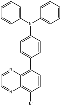 Benzenamine, 4-(8-bromo-5-quinoxalinyl)-N,N-diphenyl- Structure
