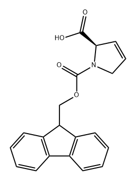 1H-Pyrrole-1,2-dicarboxylic acid, 2,5-dihydro-, 1-(9H-fluoren-9-ylmethyl) ester, (2R)- Structure