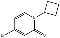 2(1H)-Pyridinone, 4-bromo-1-cyclobutyl- Structure