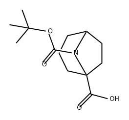 8-Azabicyclo[3.2.1]octane-1,8-dicarboxylic acid, 8-(1,1-dimethylethyl) ester Structure