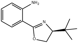 Benzenamine, 2-[(4S)-4-(1,1-dimethylethyl)-4,5-dihydro-2-oxazolyl]- Structure