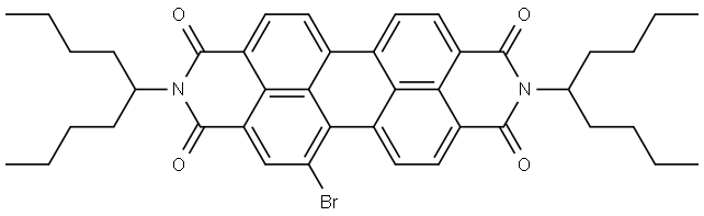 Anthra[2,1,9-def:6,5,10-d'e'f']diisoquinoline-1,3,8,10(2H,9H)-tetrone, 5-bromo-2,9-bis(1-butylpentyl)- Structure