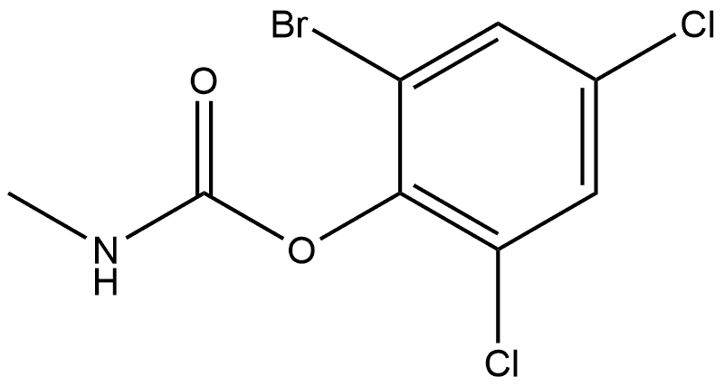 Phenol, 2-bromo-4,6-dichloro-, methylcarbamate Structure