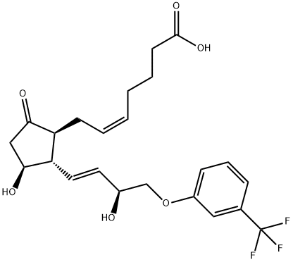 5-Heptenoic acid, 7-[(1S,2S,3S)-3-hydroxy-2-[(1E,3S)-3-hydroxy-4-[3-(trifluoromethyl)phenoxy]-1-buten-1-yl]-5-oxocyclopentyl]-, (5Z)- Structure