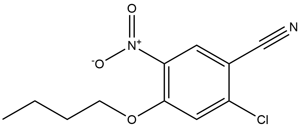 4-butoxy-2-chloro-5-nitrobenzonitrile Structure