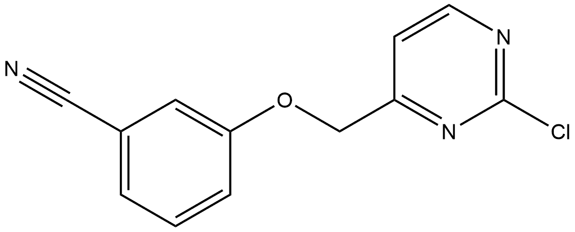 3-[(2-Chloro-4-pyrimidinyl)methoxy]benzonitrile Structure