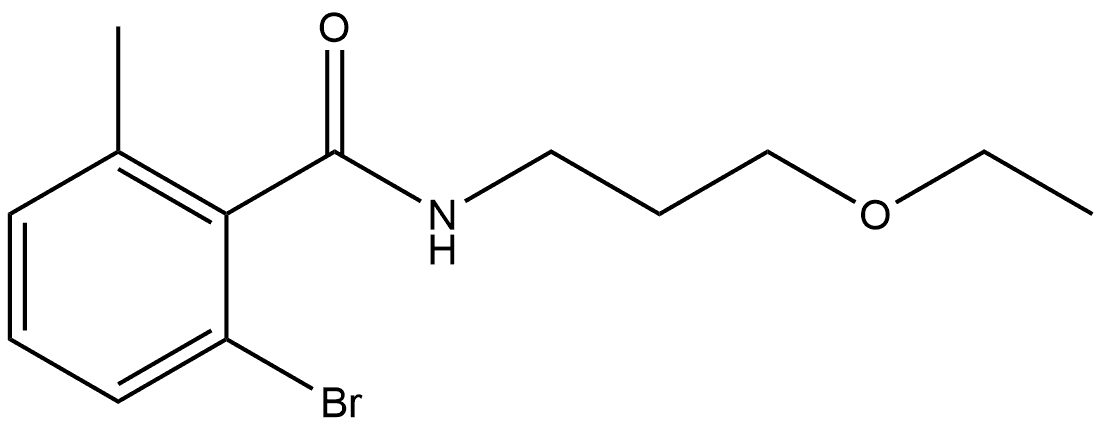 2-Bromo-N-(3-ethoxypropyl)-6-methylbenzamide Structure