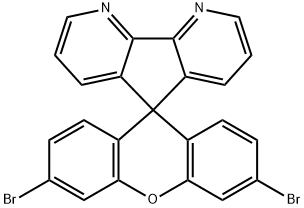 Spiro[5H-cyclopenta[2,1-b:3,4-b']dipyridine-5,9'-[9H]xanthene], 3',6'-dibromo- Structure