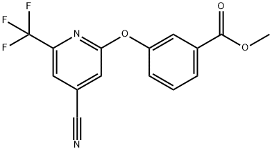 Benzoic acid, 3-[[4-cyano-6-(trifluoromethyl)-2-pyridinyl]oxy]-, methyl ester Structure