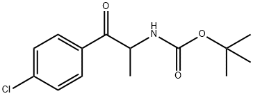 Carbamic acid, N-[2-(4-chlorophenyl)-1-methyl-2-oxoethyl]-, 1,1-dimethylethyl ester Structure
