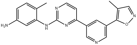4-Methyl-N3-[4-[5-(4-methyl-5-isoxazolyl)-3-pyridinyl]-2-pyrimidinyl]-1,3-benzenediamine Structure