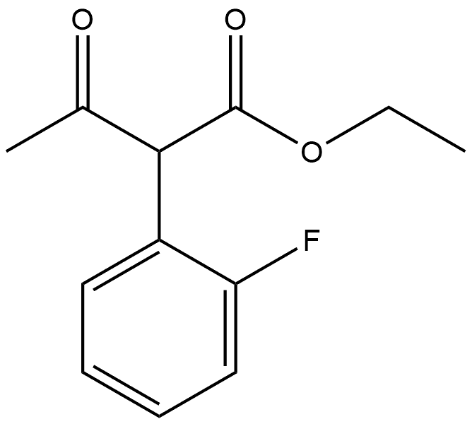 Benzeneacetic acid, α-acetyl-2-fluoro-, ethyl ester Structure