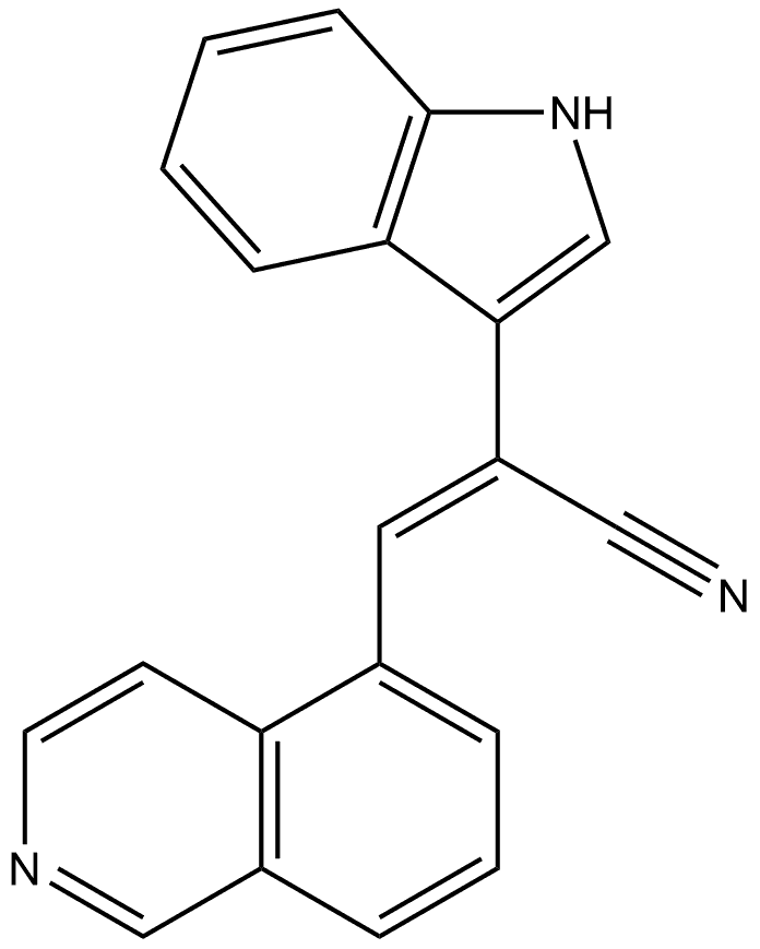 1H-Indole-3-acetonitrile, α-(5-isoquinolinylmethylene)-, (αZ)- Structure