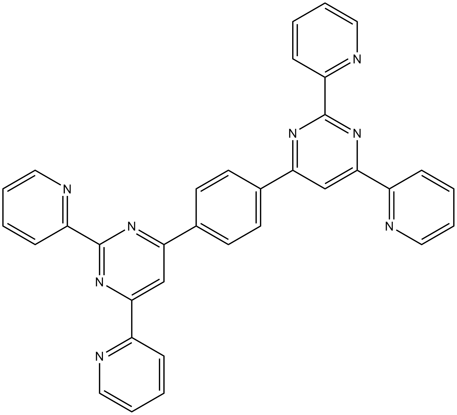 1,4-bis[2,6-bis(2-pyridyl)pyrimidin-4-yl]-benzene Structure