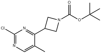 tert-butyl 3-(2-chloro-5-methylpyrimidin-4-yl)azetidine-1-car boxylate Structure