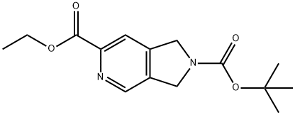 2-(1,1-Dimethylethyl) 6-ethyl 1,3-dihydro-2H-pyrrolo[3,4-c]pyridine-2,6-dicarboxylate Structure