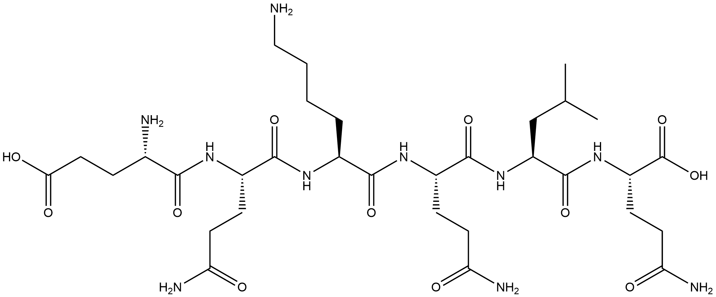 L-Glutamine, L-α-glutamyl-L-glutaminyl-L-lysyl-L-glutaminyl-L-leucyl- Structure