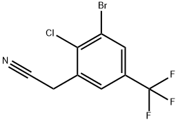 3-Bromo-2-chloro-5-
(trifluoromethyl)phenylacetonitrile Structure