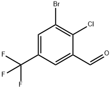 3-Bromo-2-chloro-5-
(trifluoromethyl)benzaldehyde Structure