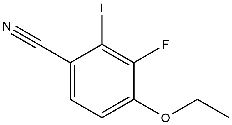 4-Ethoxy-3-fluoro-2-iodobenzonitrile Structure