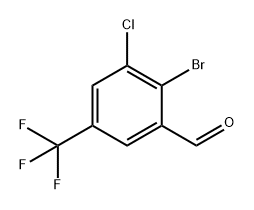 Benzaldehyde, 2-bromo-3-chloro-5-(trifluoromethyl)- Structure