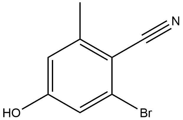 2-Bromo-4-hydroxy-6-methylbenzonitrile Structure