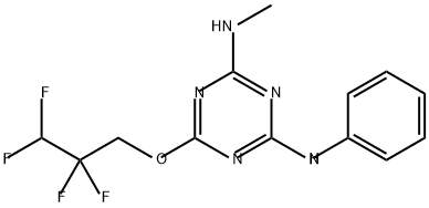 1,3,5-Triazine-2,4-diamine, N2-methyl-N4-phenyl-6-(2,2,3,3-tetrafluoropropoxy)- Structure