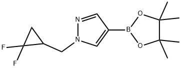 1H-Pyrazole, 1-[(2,2-difluorocyclopropyl)methyl]-4-(4,4,5,5-tetramethyl-1,3,2-dioxaborolan-2-yl)- Structure