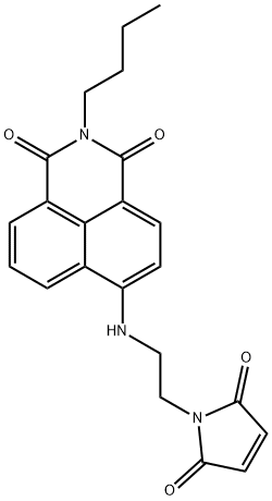 1H-Benz[de]isoquinoline-1,3(2H)-dione, 2-butyl-6-[[2-(2,5-dihydro-2,5-dioxo-1H-pyrrol-1-yl)ethyl]amino]- Structure