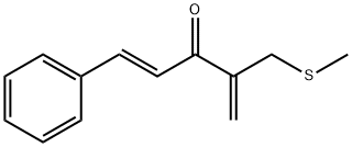 (E)-4-(methylthiomethyl)-1-phenylpenta-1,4-dien-3-one Structure