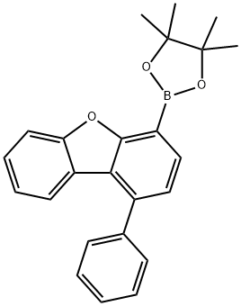 Dibenzofuran, 1-phenyl-4-(4,4,5,5-tetramethyl-1,3,2-dioxaborolan-2-yl)- Structure