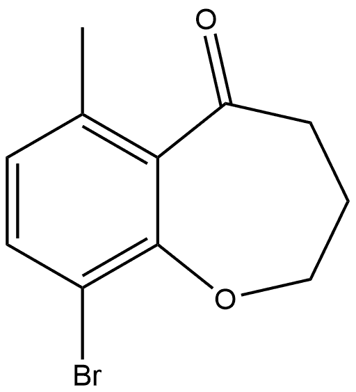 9-Bromo-3,4-dihydro-6-methyl-1-benzoxepin-5(2H)-one Structure