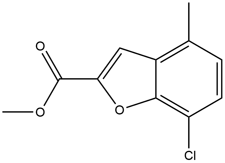 Methyl 7-chloro-4-methyl-2-benzofurancarboxylate Structure