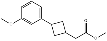 Cyclobutaneacetic acid, 3-(3-methoxyphenyl)-, methyl ester Structure