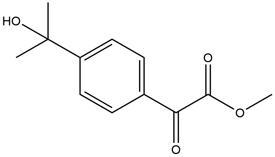 Methyl 4-(1-hydroxy-1-methylethyl)-α-oxobenzeneacetate Structure