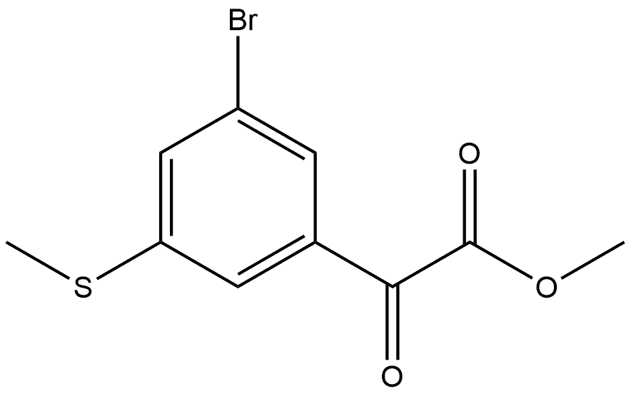 Methyl 3-bromo-5-(methylthio)-α-oxobenzeneacetate Structure