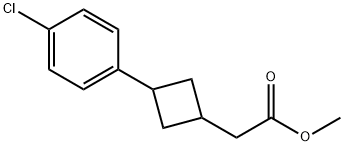 Cyclobutaneacetic acid, 3-(4-chlorophenyl)-, methyl ester Structure