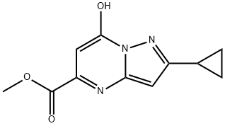 methyl 2-cyclopropyl-7-hydroxypyrazolo[1,5-a]pyrimidine -5-carboxylate Structure