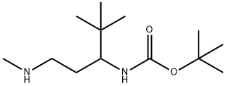 tert-butyl N-[4,4-dimethyl-1-(methylamino)pentan-3-yl]carba mate Structure